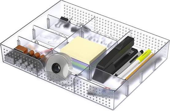 clear drawer organizer set for kids desk supplies