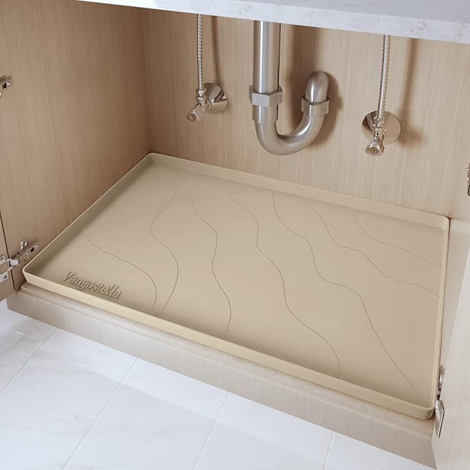 Silicone under sink drip mat