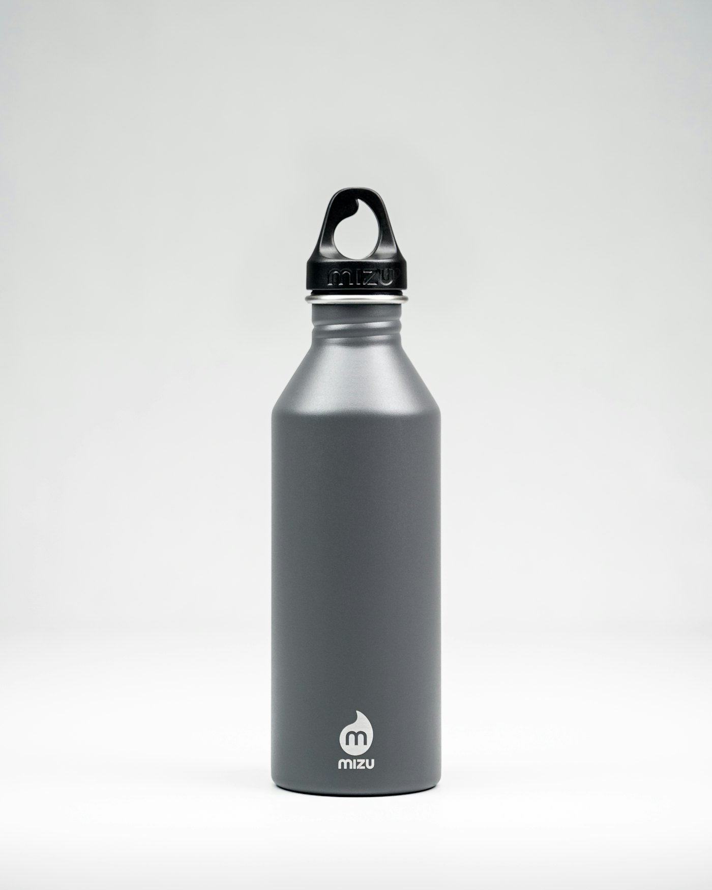A black stainless steel tumbler