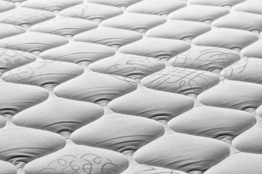 A close up of a mattress