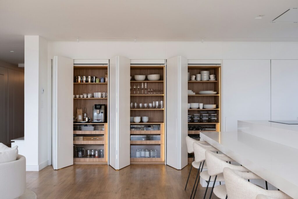 A tidy kitchen pantry