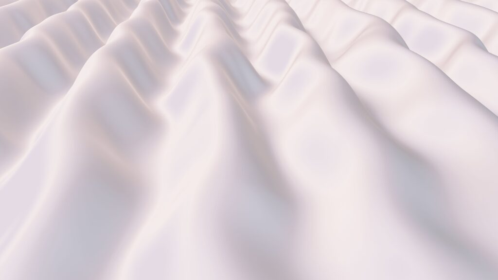 Smooth white bedding fabric